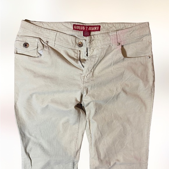 Y2K vtg guess flared super soft curduroy style pants womens m/L - Picture 3 of 12